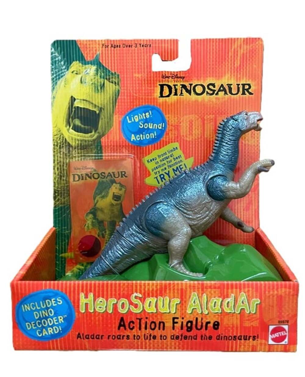 Vintage Disney DINOSAUR Aladar Herosaur Figure 2000 Mattel NEW MINT NIB Sealed